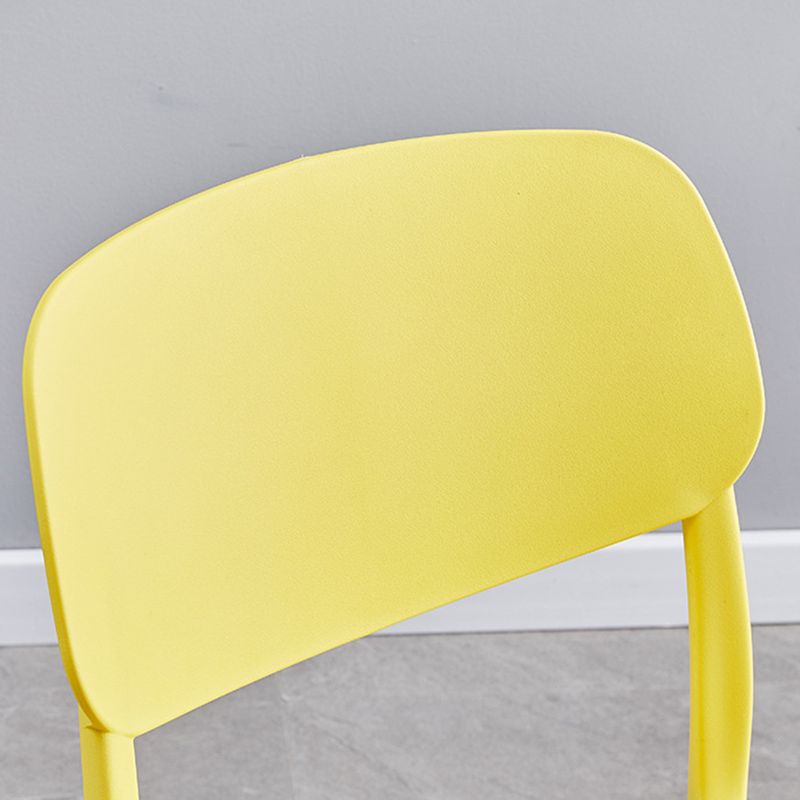 Stackable Plastic Dining Chairs Scandinavian Open Back Dining Side Chair