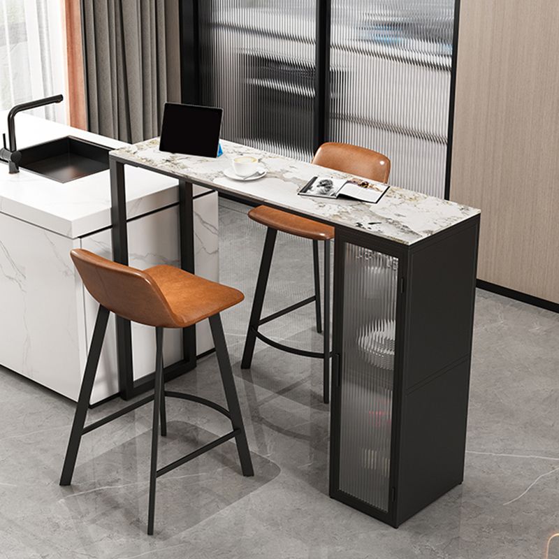 Industrial Style Bar Table Rectangle Stone Bar Dining Bar Table