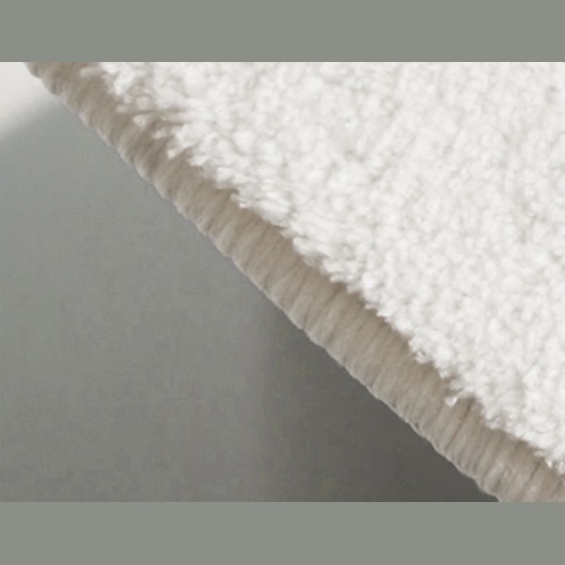 White Tone Minimalist Area Carpet Polyester Mottled Effect Indoor Rug Easy Care Rug for Living Room