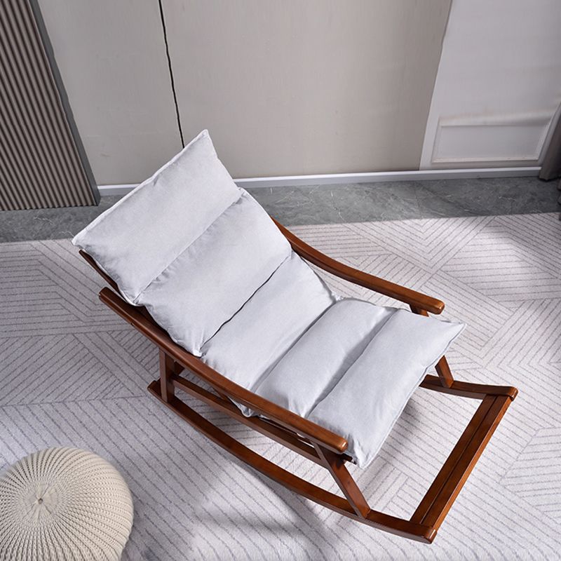 Modern Rocker Chair Solid Wood Frame Spindle Rocker Chair for Living Room