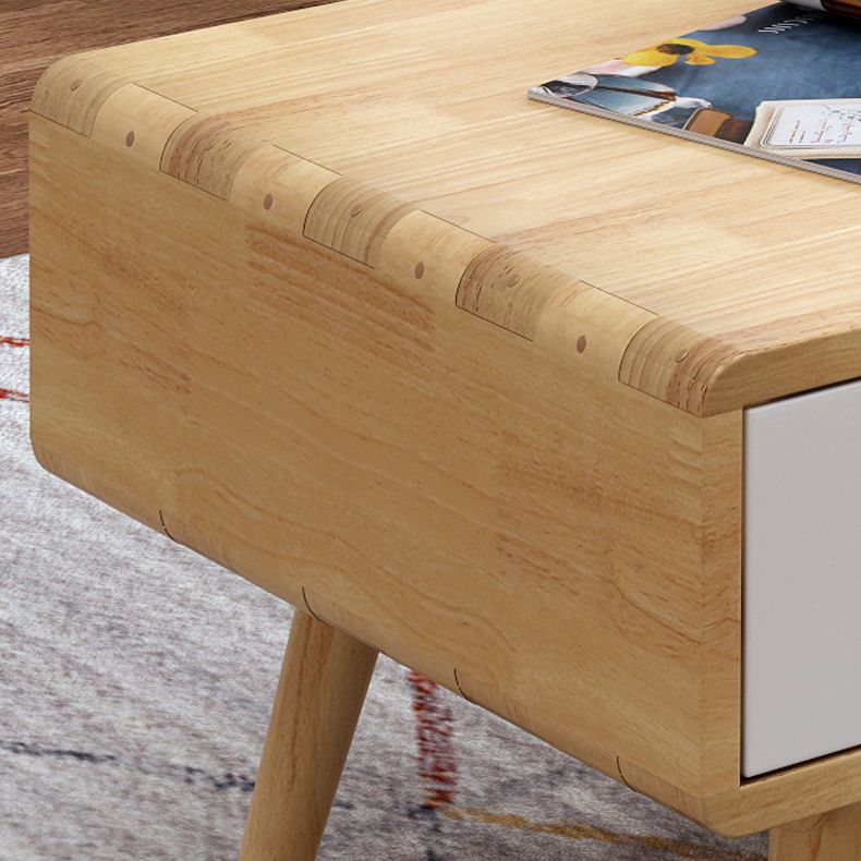 Mirror Solid Wood Make-up Vanity Bedroom Flip-Top Dressing Table