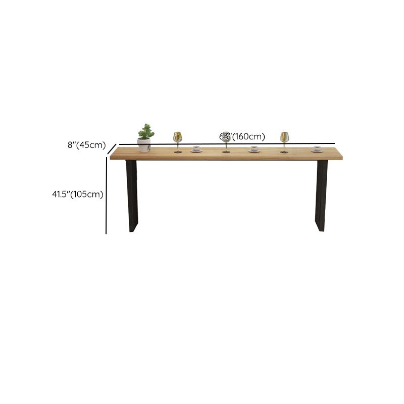 Modern Bar-height Table Solid Wood Top Bar Table for Patio Use