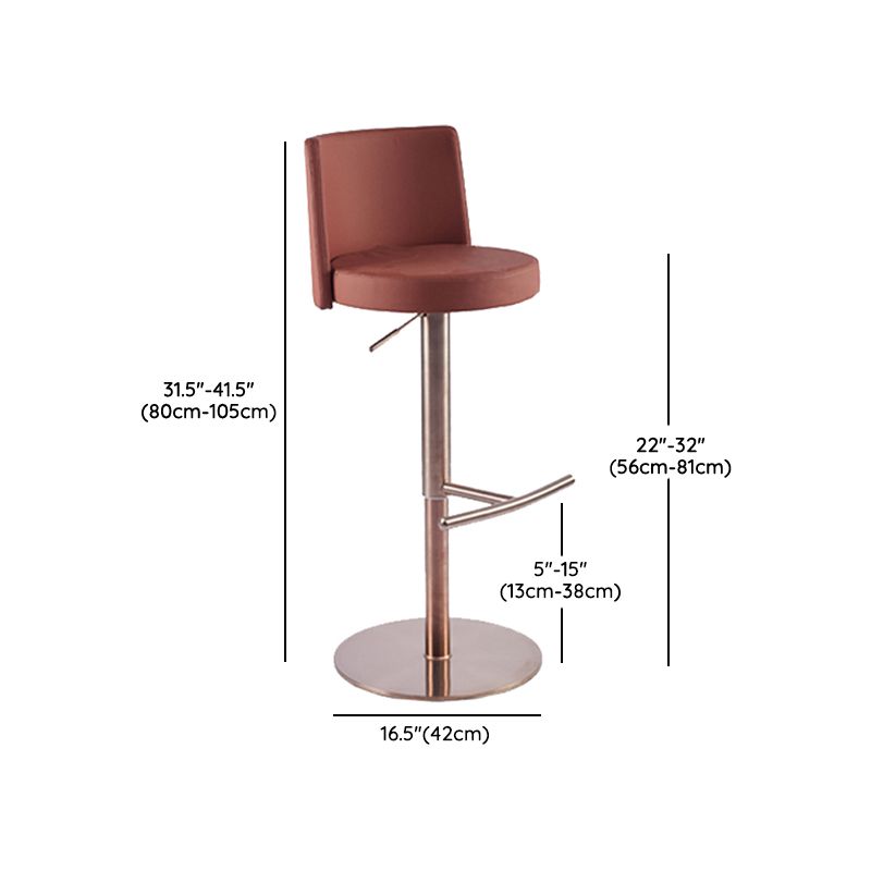 Modern Upholstered Counter Stool Bar-height Bar Stool with Footrest