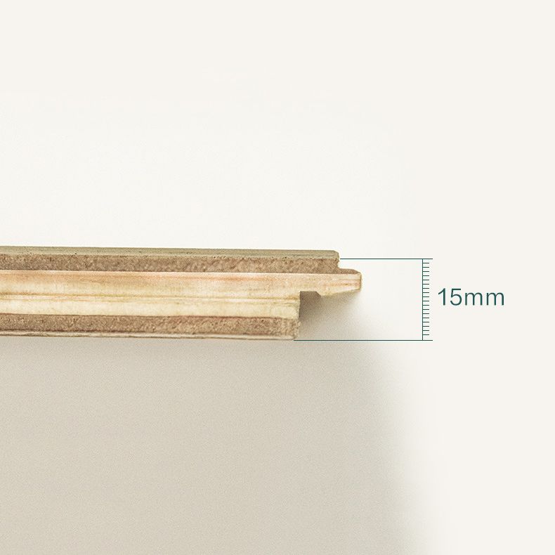 Modern 8" X 48" X 15mm Natural Solid Wood Laminate Flooring, Click-Lock, Waterproof