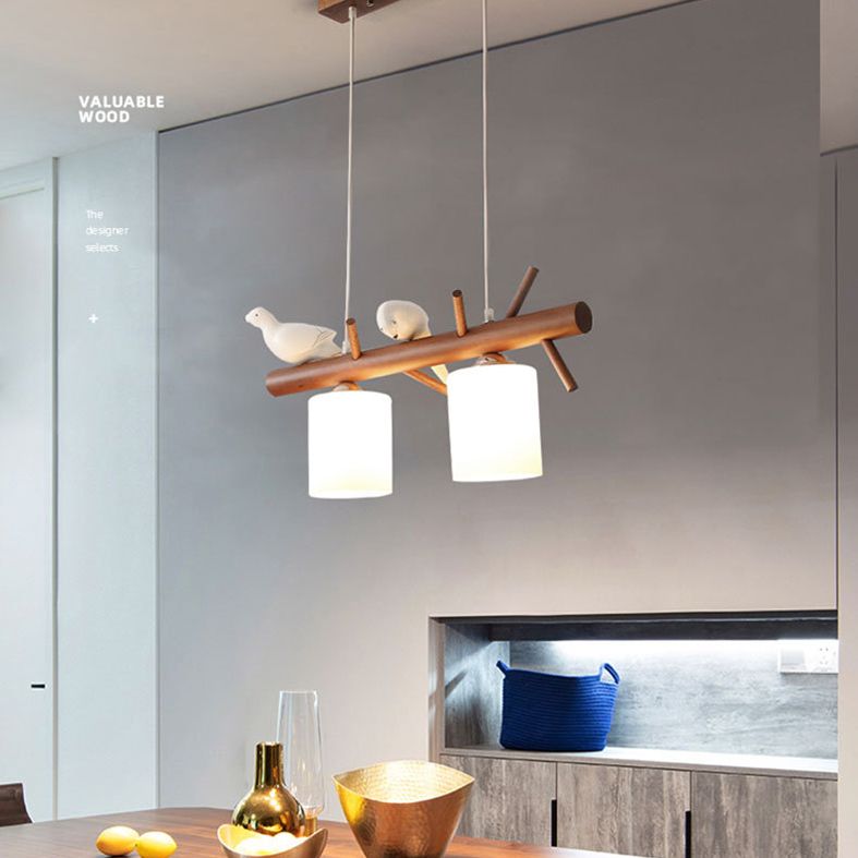 Branches en bois lampe de l'île Modern Simplicité Pendentif Lighting for Restaurant