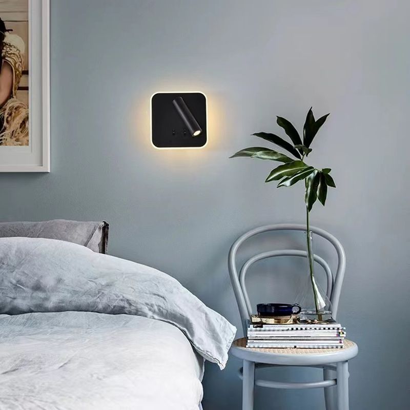 Modern Style Wall Lamp Metal 2 Lights Sconce Light for Bedroom