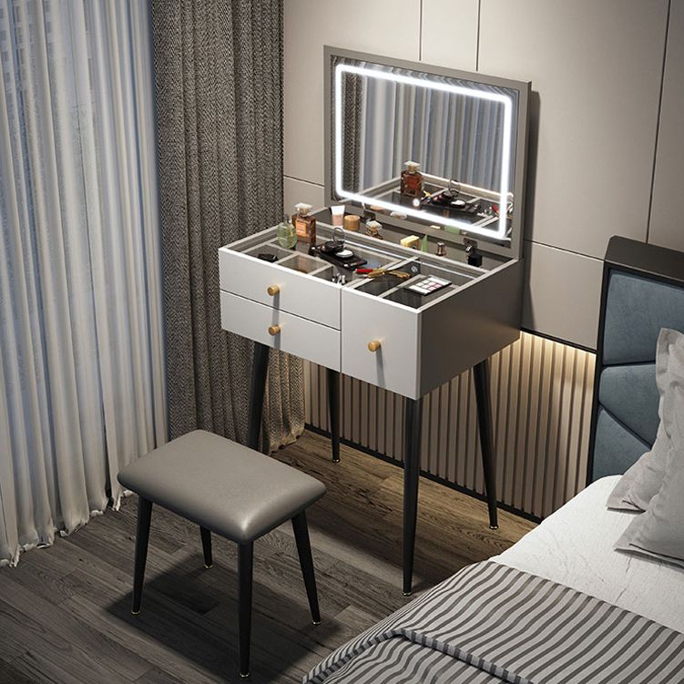 Contemporary Dressing Table Glass Lighted Mirror Bedroom Make-up Vanity