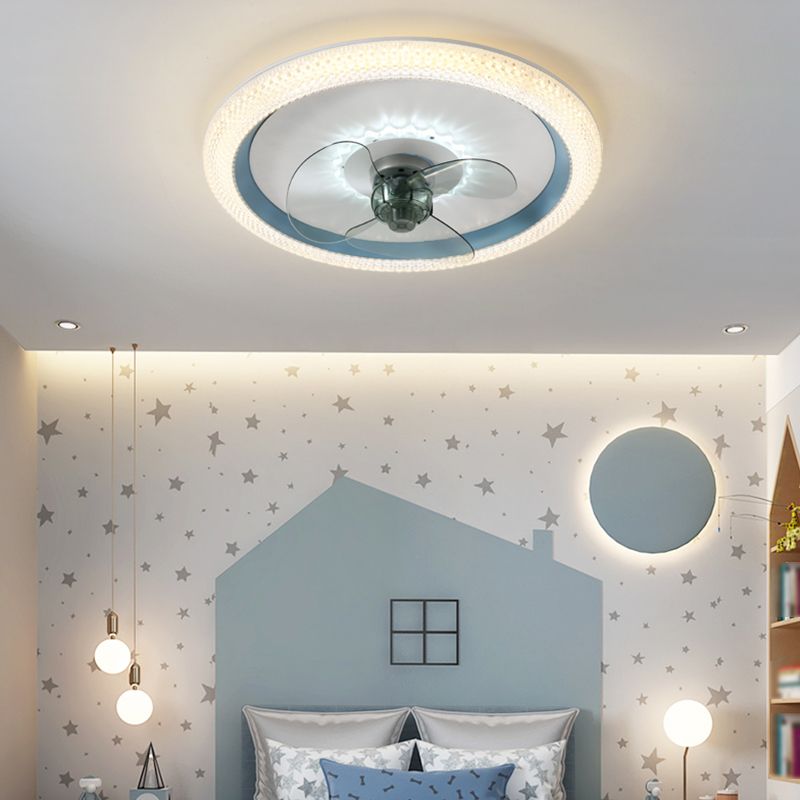 2 Light Ceiling Fan Lighting Modern Style Metal Ceiling Fan Light for Kitchen