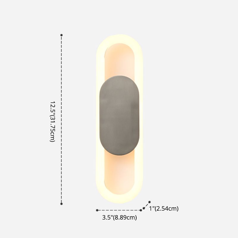 Bedroom Living Room Sconce Lighting Oval Shape Modern LED Wall Mounted Fixture