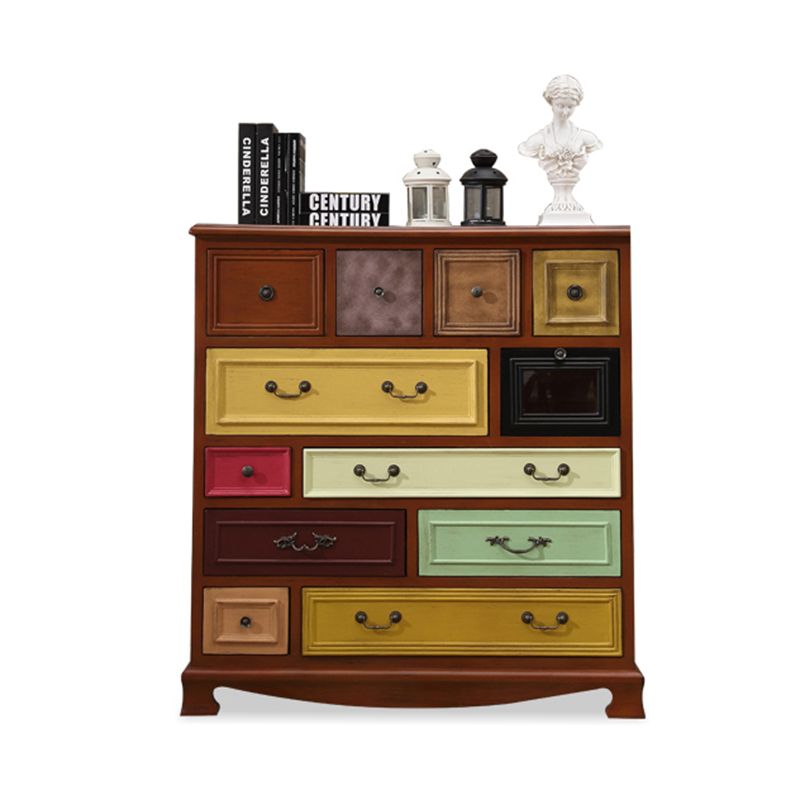 Nautical Bedroom Wooden Storage Chest Vertical Chest with Drawers