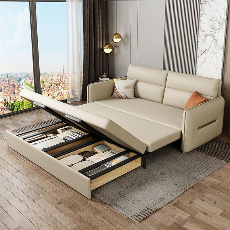 Faux Leather Stain Resistant Sofa Bed Contemporary Bed Sofa Couch