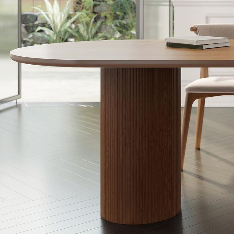 3 Legs Dining Table Modern Style Pine Wood Table for Dining Room