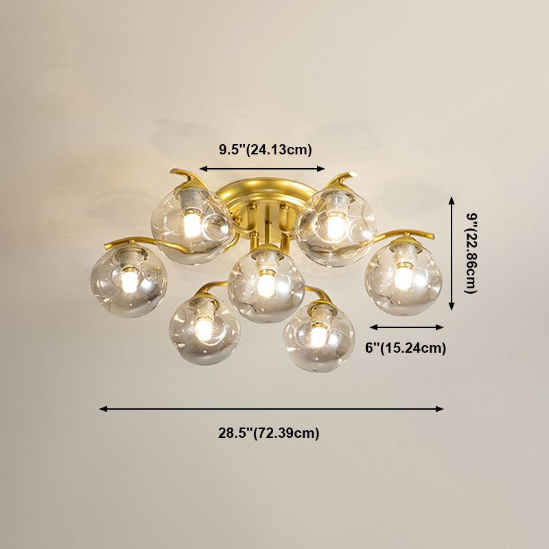 Dekorative Unterputzleuchte aus Glas für das Wohnzimmer