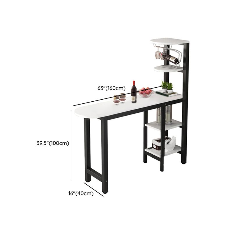 1/2 Piece Pub Dining Set Glam Style Bar Table with Metal Stool