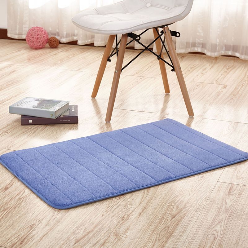 Alfombra informal con estampado de rayas, alfombra interior de poliéster multicolor con respaldo antideslizante, alfombra para sala de estar que admite mascotas