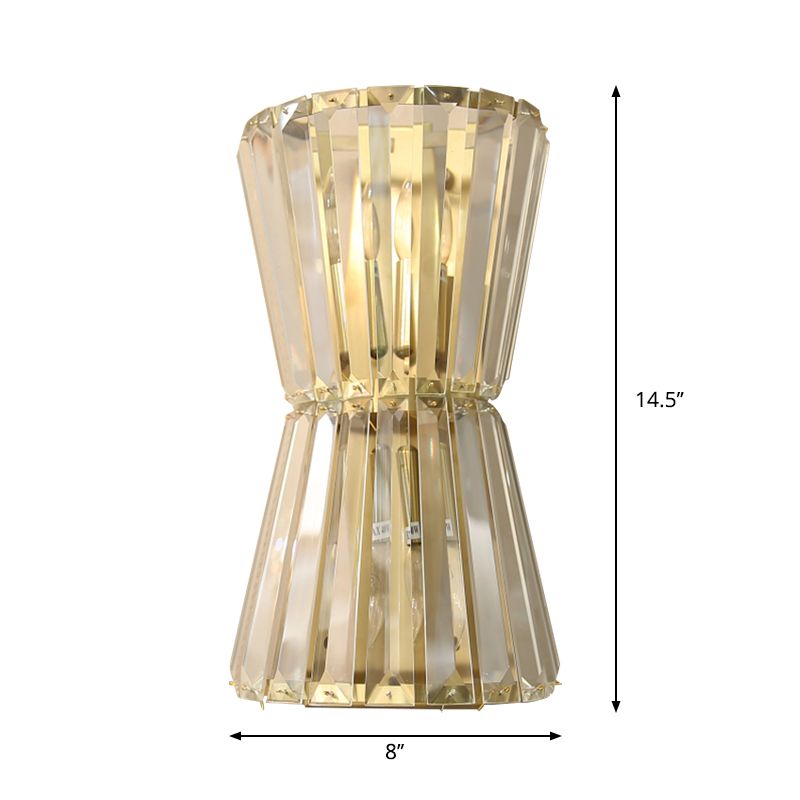 Crystal Crystal Shade Conical Murd Light Modern 2 Heads Corridor Mur Murn Lighting Fixture