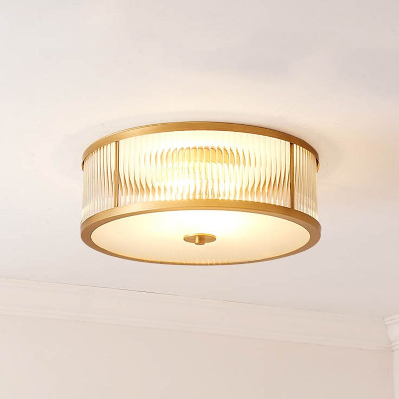 Drum Flush Mount Plafondlamp Armaturen Vintage Glas Plafondlamp Armatuur voor Woonkamer