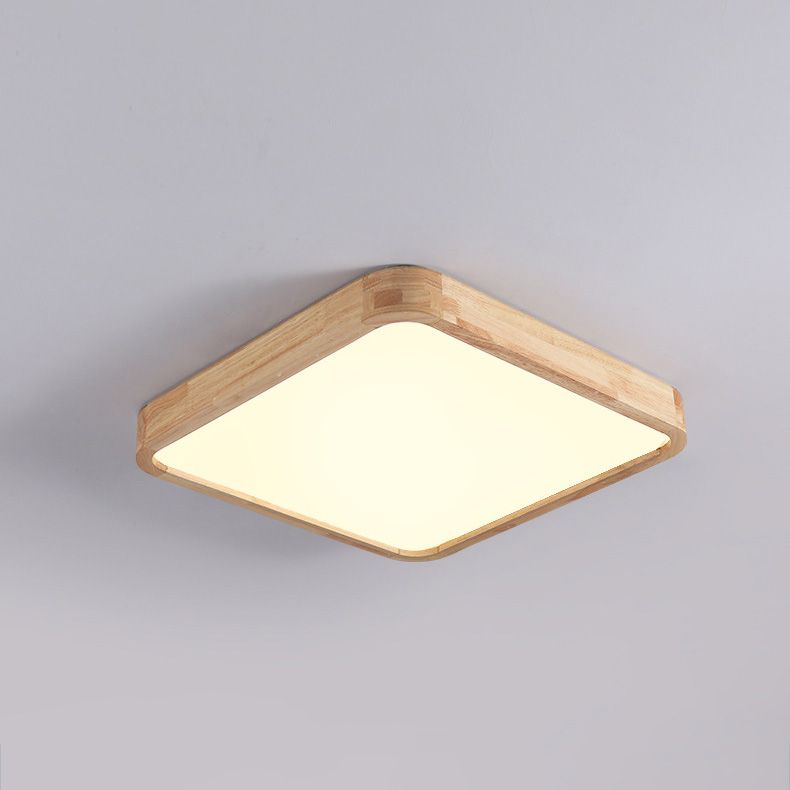 Plafonnier encastré en bois d'éclairage encastré géométrique de style simple et moderne