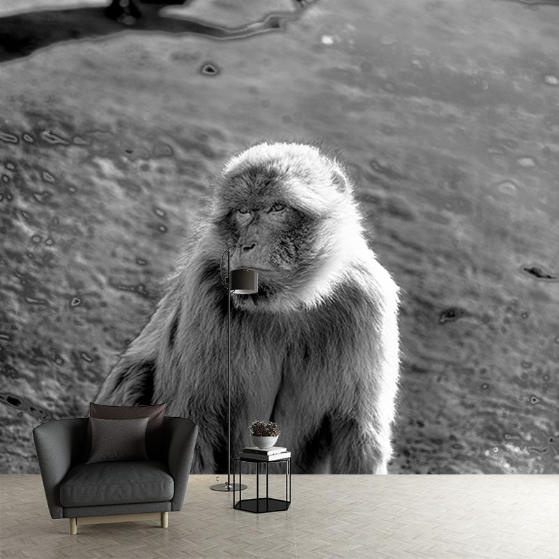 Monkey Animal Moisture-Resistant Mural Wallpaper Nordic Wall Art for Home Decoration