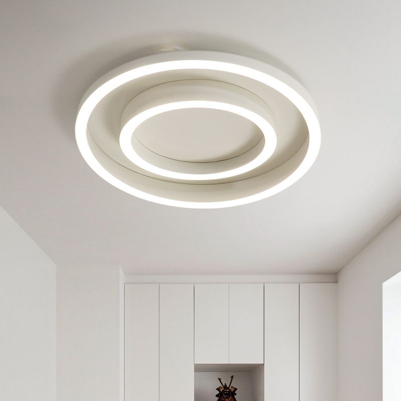 Moderno LED de techo de la luz de techo de los círculos blancos de techo con la pala de metal