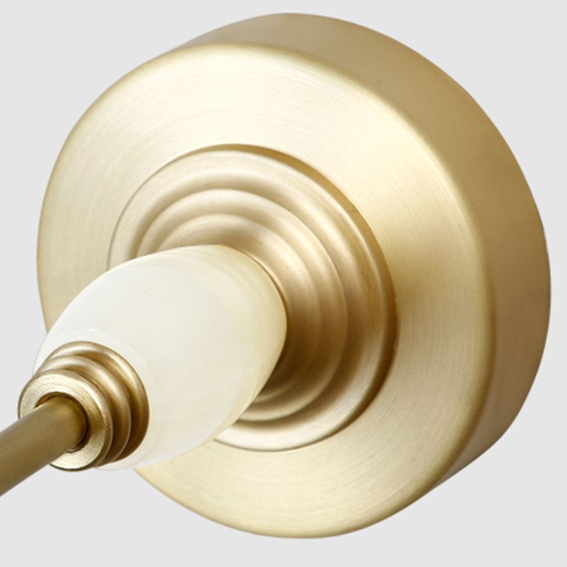 Shade linéaire en métal lumières murales mirro modernes 1 montage de montage mural de tête en laiton