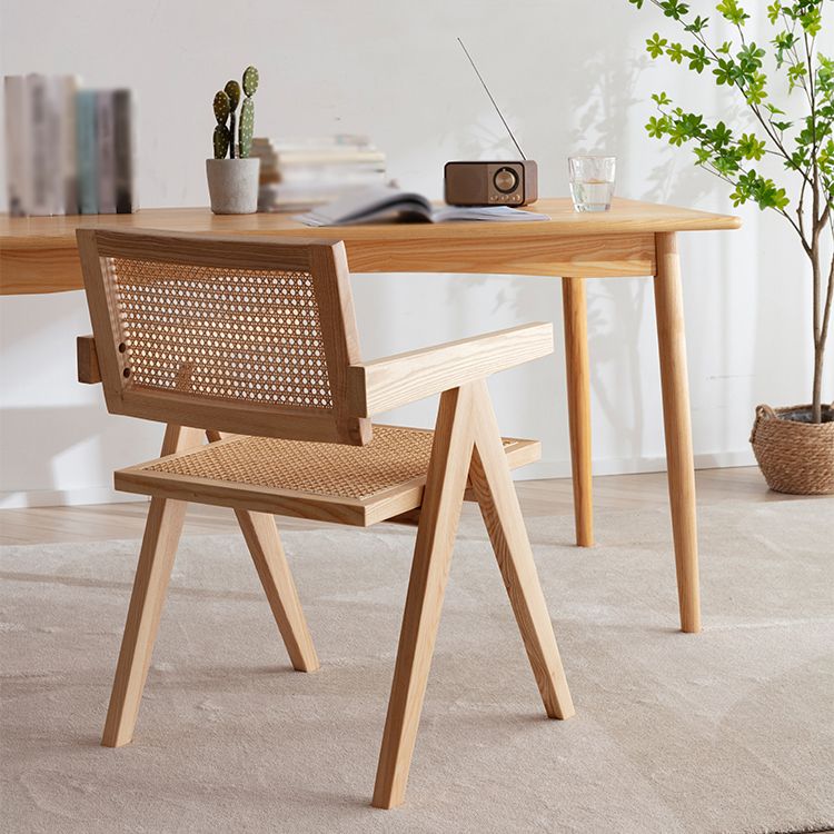 El estilo escandinavo de madera que cena las sillas abre la parte posterior que cena la silla lateral sola