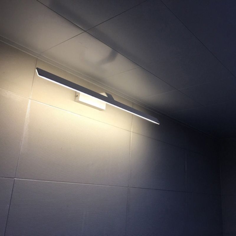 Minimalist Style Shaded Wall Light Fixture Acrylic LED Bathroom Wall Mounted Light in White