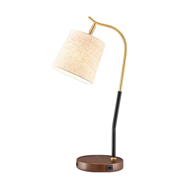 Flare Tessuto Task Lighting Modernismo 1 Lampadina Lampada da lettura Rosso Marrone/Beige per Soggiorno