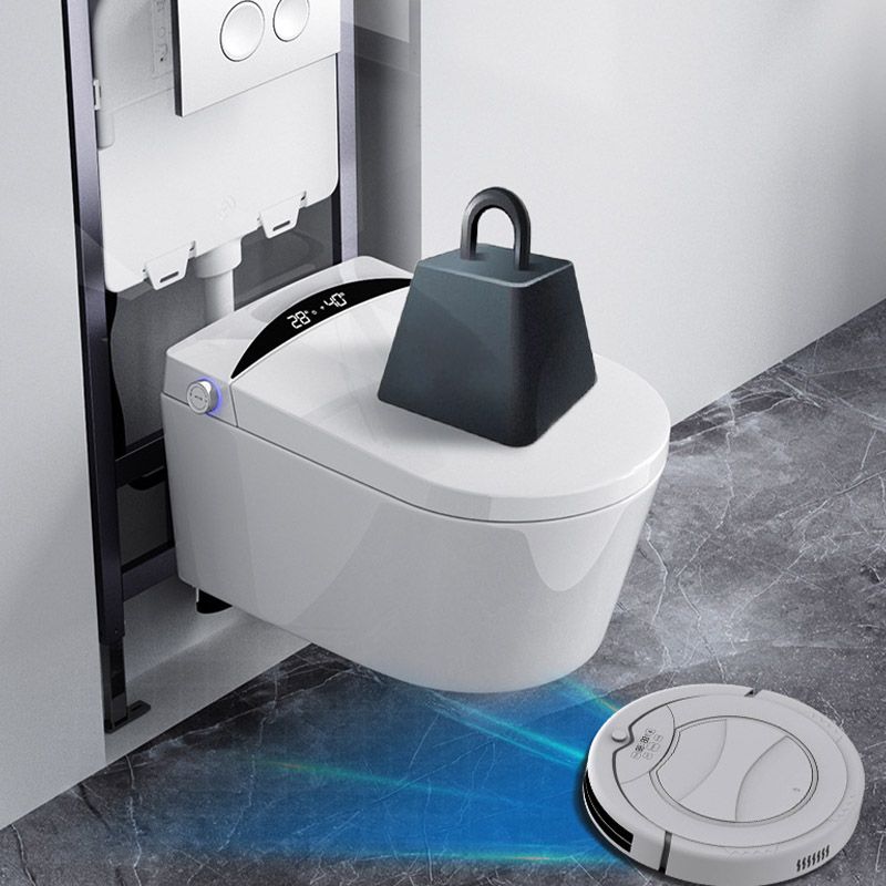 Contemporary 1-Piece Toilet Bowl In-Wall Urine Toilet with Slow Close Seat for Washroom
