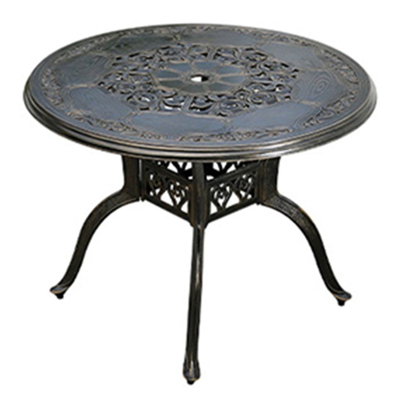 Modern Waterproof Geometric Courtyard Table Aluminum Frame Outdoor Table