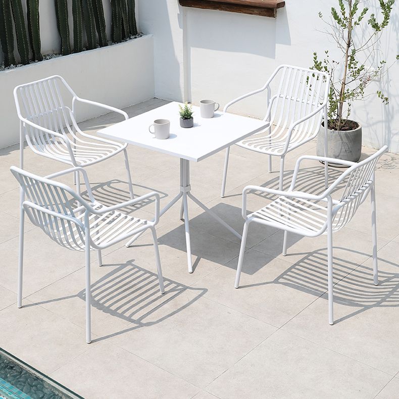 Contemporary Style 1/5 Pcs Bistro Set Metal Round Bistro Table Set