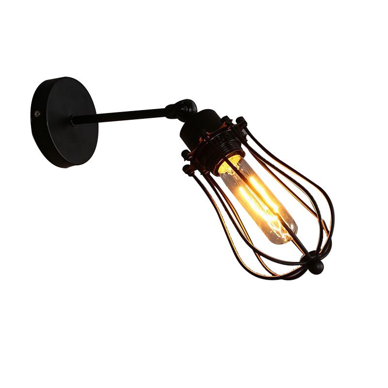 Industrial Iron Wall Lighting Ideas Geometry Shape Wall Sconce Lighting for Living Room