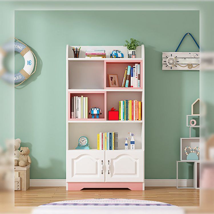 Scandinavian Standard Kids Bookcase Manufactured Wood Shelf in Matte