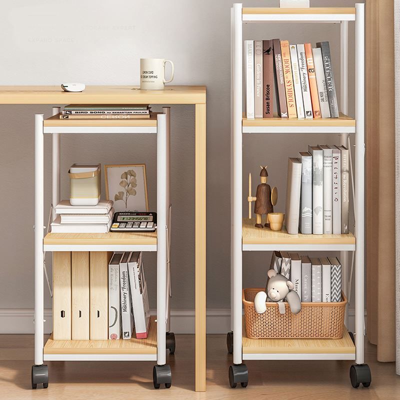 Modern Style Bookshelf Open Back Wood Bookcase for Office Use