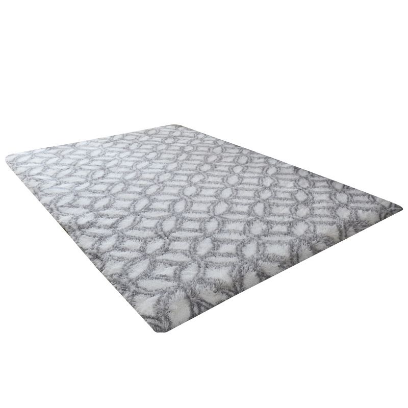 Simple Modern Graphic Pattern Rug Creative Trendy Shag Area Carpet Polyester Friendly Washable Carpet for Living Room