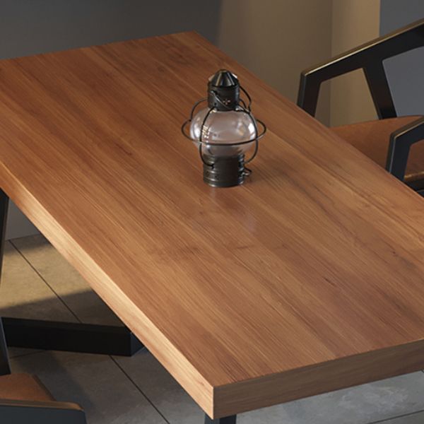 Industrial Rectangle Wood Dining Table 1/3/5/7 Pieces Dining Set for Barbecue Shop