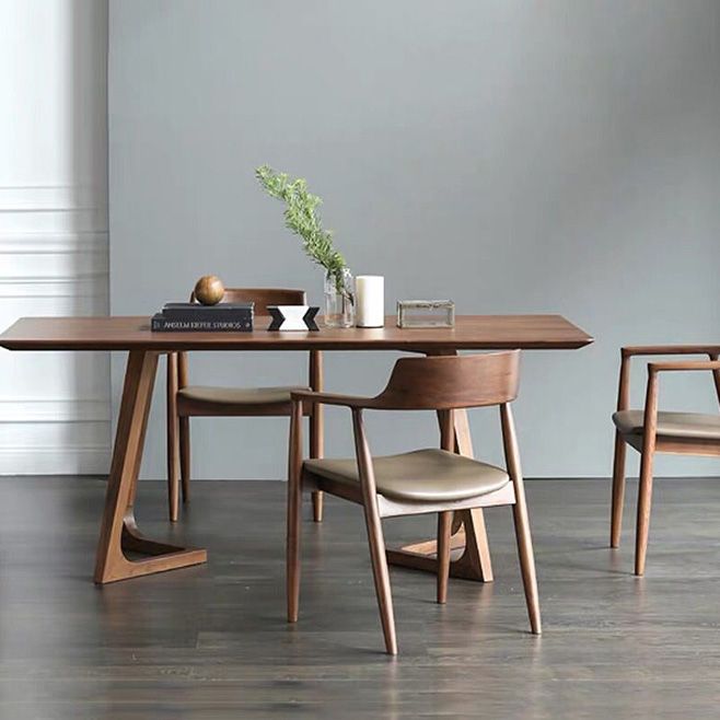 Modern Style Solid Wood Top Dining Table Sets Rectangle Table Dining Table Furniture for Home