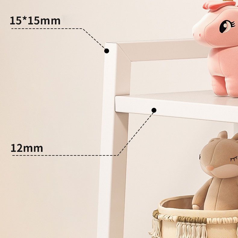 11.8"W Metal Ladder Shelf Bookcase Modern Vertical Open Back Book Shelf