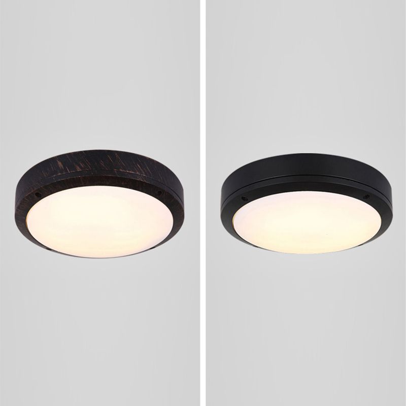 Retro Geometric Flush Mount Lamp Metallic LED Ceiling Light for Outdoor