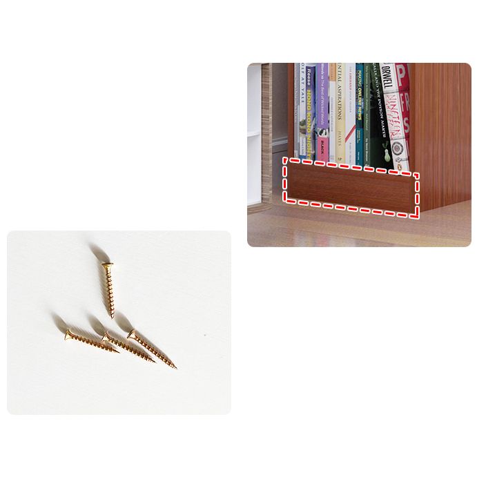 Contemporary Closed Back Book Shelf Engineered Wood Office Bookcase with Shelves