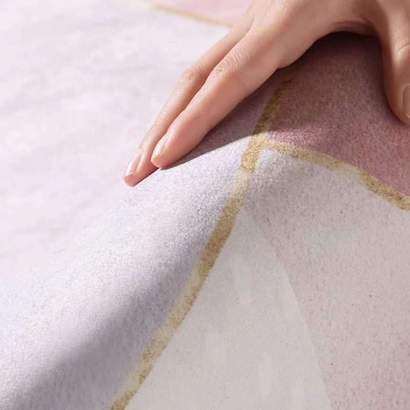 Runder nordischer Innenteppich moderner Morandi Farbe Polyester Fleckenresistent Fläche Teppich für Wohnzimmer