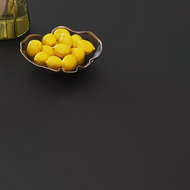 Black Stone Dining Table Contemporary Dining Table with 4 Legs