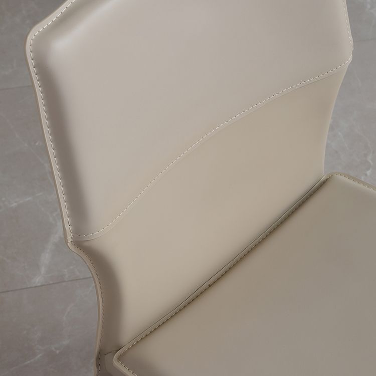 Contemporary Style Dining Chairs Armless Chairs with Metal Legs for Home