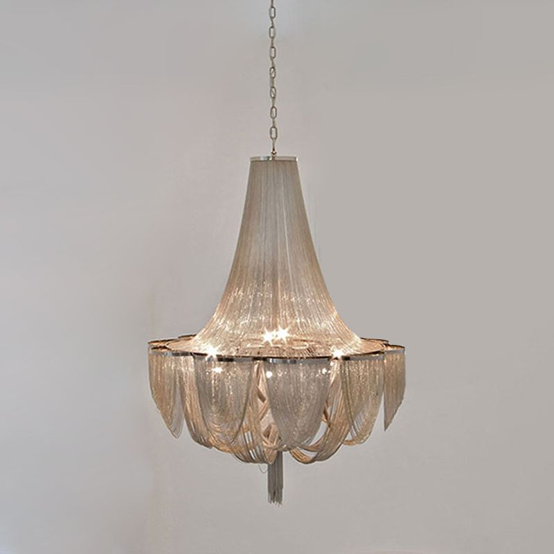 Ketting moderne stijl kroonluchter hanglamp metalen 8-lichts hanglampvoeturen
