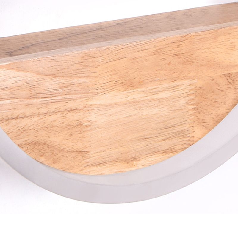 Iluminación en forma de acrílico O iluminación minimalista Luz de pared LED con estante de madera