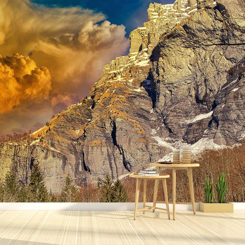 Mountain Landscape Removable Wall Mural for Sitting Room, Personalized Size