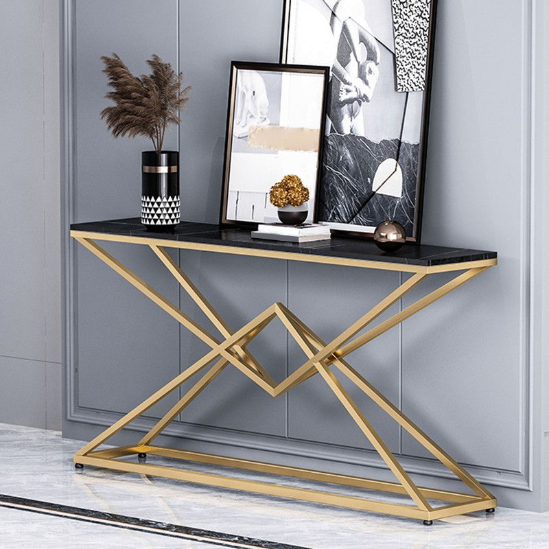 Modern Console Accent Table Antique Finish Rectangle Sofa Table
