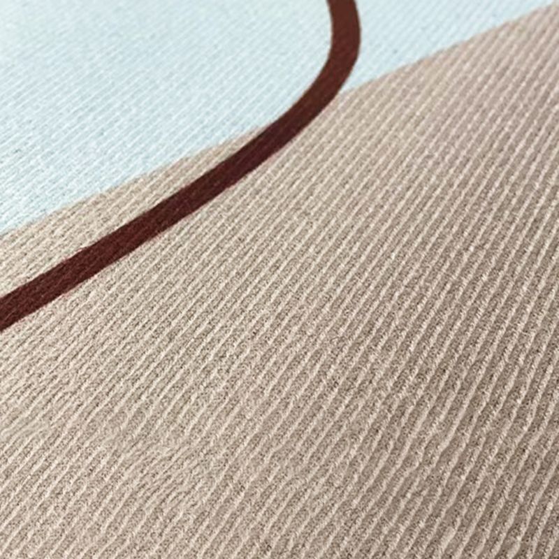 Orangefarbener Teppich aus Polyester, lässiger Teppich, schmutzabweisender Teppich für die Inneneinrichtung