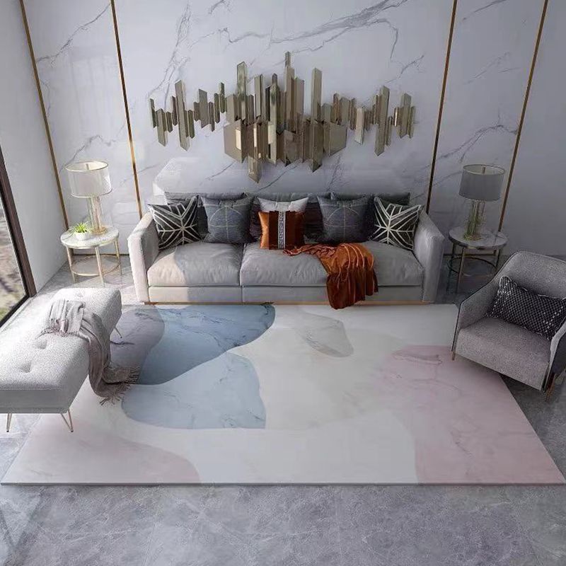 Contemporary Indoor Rug Polyester Abstract Printing Rug Washable Area Carpet for Living Room