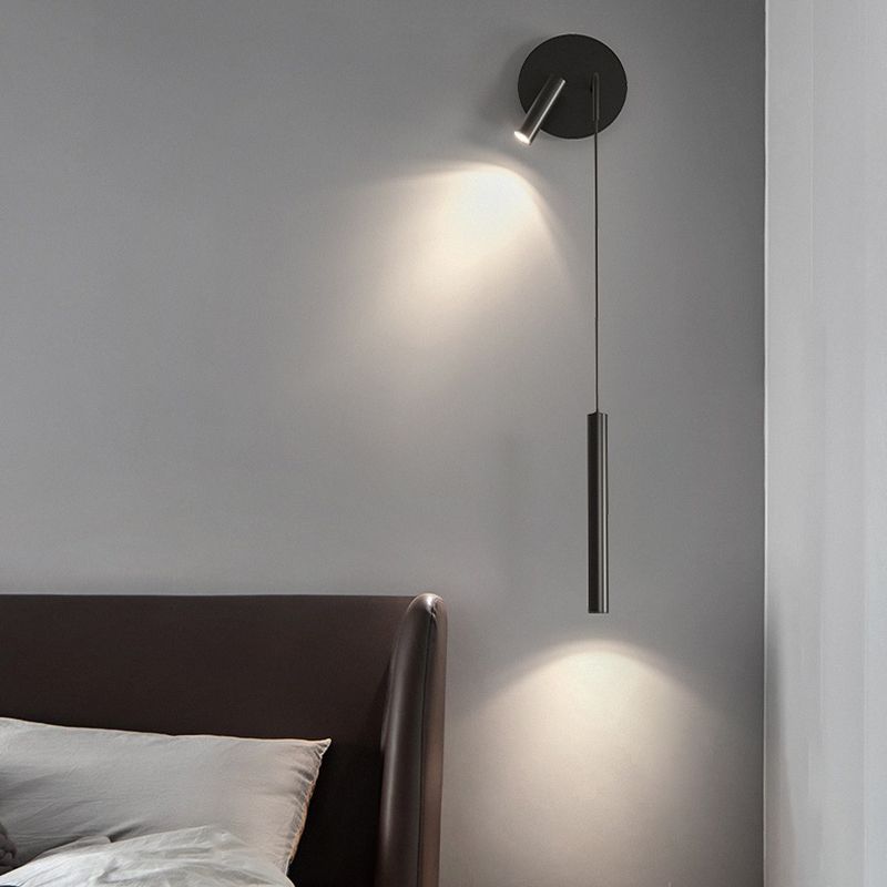 2-Light Modernism Black Wall Mounted Sconce Linear Wall Light for Foyer